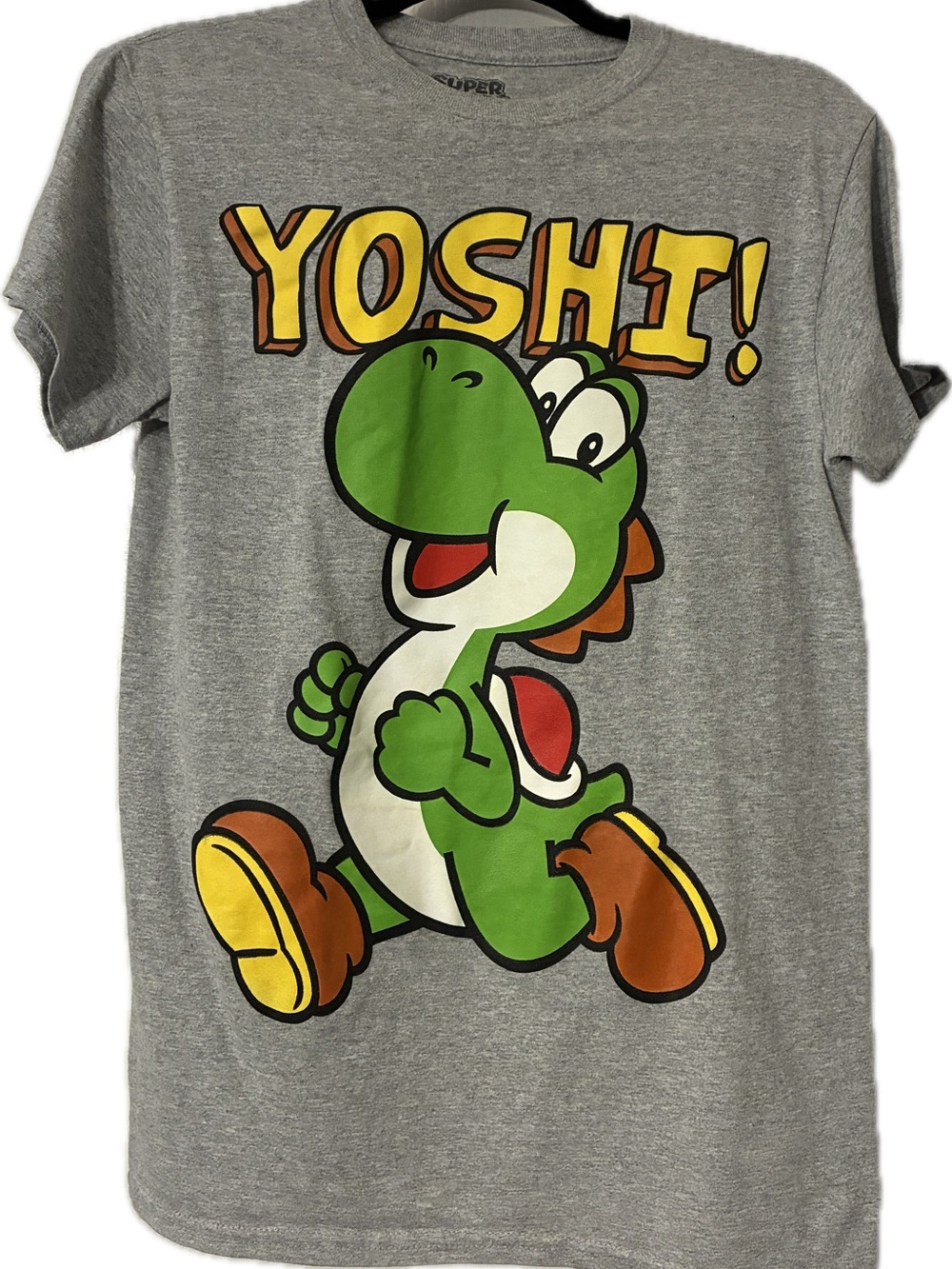 Nintendo Gray Teen S Tee with Green Yoshi Graphic